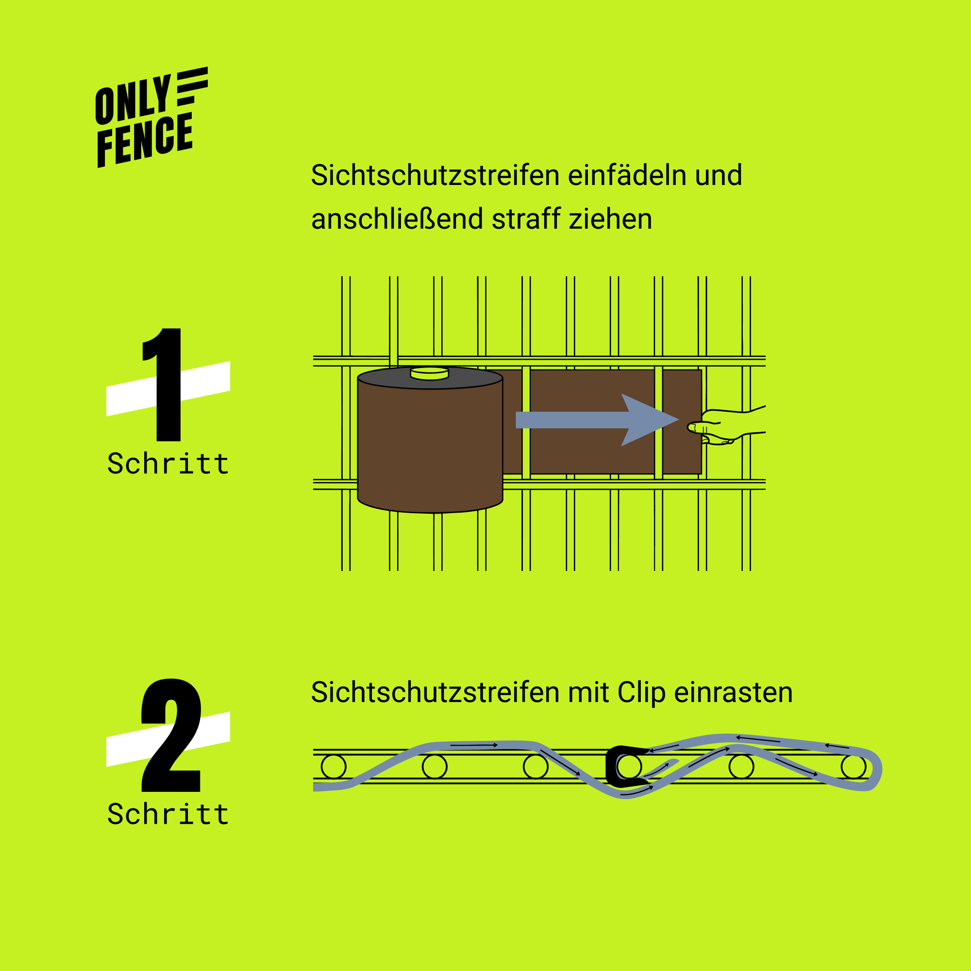 Befestigungsclips Montageclips Sichtschutzstreifen Doppelstabmatten 19cm 10er