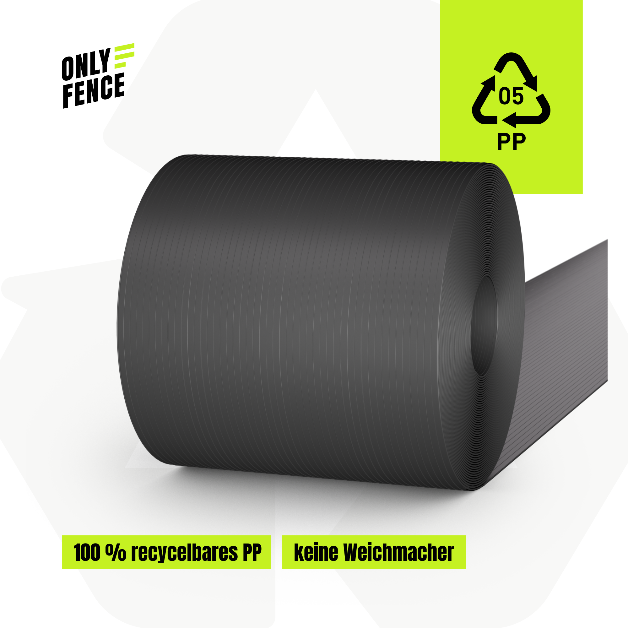 RAYA PVC-Free Polypropylene Fence Privacy Screen Strips - 26 m Long, 19 cm High, No Plasticisers, No Yellowing (UV Class 10), 10-Year Guarantee, Privacy Screen Tape with Classic Form