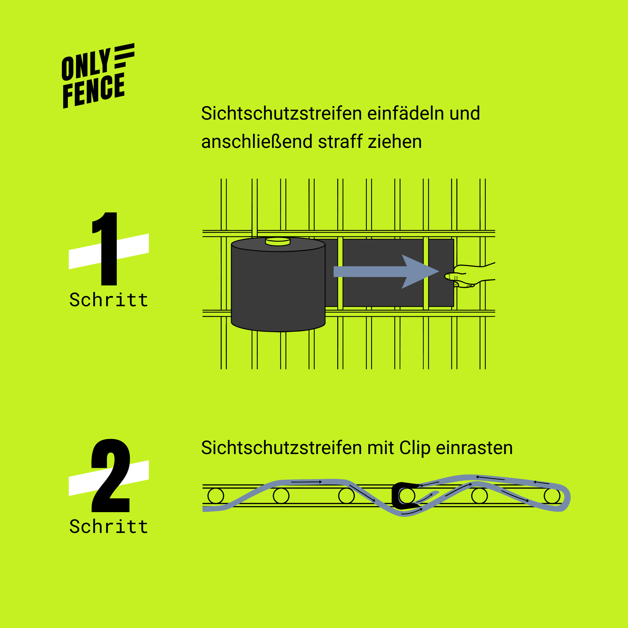 PURA PVC-Free Polypropylene Fence Privacy Screen Strips - 26 m Long, 19 cm High, No Plasticisers, No Yellowing (UV Class 10), 10-Year Guarantee, Privacy Screen Tape with Basic Form